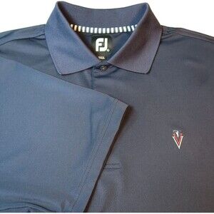 FootJoy Golf Polo Short Sleeve Men's Size XL Solid Navy Performance Stretch
